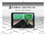 Cobra Electronics 6000 Pro HD Quick Start Guide