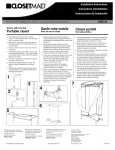 Closet Maid Portable Closet 1095-31 User's Manual