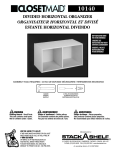 Closet Maid Divided Horizontal Organizer 10140 User's Manual