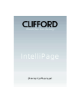Clifford IntelliPage System Car Alarm User's Manual