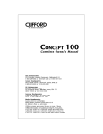 Clifford Concept 100 User's Manual