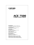Clifford ACE 7500 User's Manual