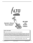Clarke Alto MP-1800 User's Manual