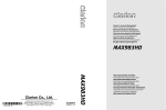 Clarion MAX983HD User's Manual