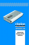 Clarion APX400.2M User's Manual