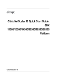 Citrix Systems Switch SDX 11500 User's Manual
