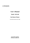 Citizen Systems iDP-460 User's Manual