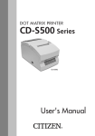 Citizen Systems CD-S500 Series User's Manual