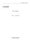 Citizen Systems CBM-291 User's Manual