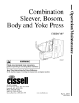 Cissell CAB438C User's Manual