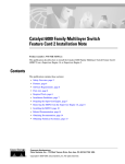 Cisco Systems WS-F6K-MSFC2 User's Manual