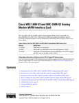 Cisco Systems WIC-1AM-V2 User's Manual