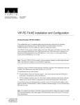 Cisco Systems VIP-FE-TX/4E Installation & Configuration Guide