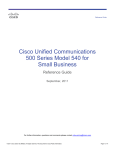 Cisco Systems UC540WFXOK9 User's Manual