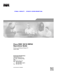Cisco Systems EDFA2 Operation Manual