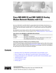 Cisco Systems NM-16AM-V2 User's Manual