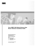 Cisco Systems MWR 1900 Installation Manual