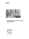 Cisco Systems Broadband Access Installation Manual