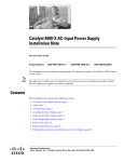Cisco Systems 4500X AC User's Manual