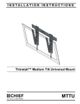 CHIEF TV Mount MTTU User's Manual