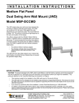 Chief Manufacturing TV Mount MSP-DCCMD User's Manual