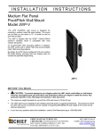 Chief Manufacturing TV Mount JWP-V User's Manual