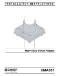 Chief Manufacturing CMA351 User's Manual