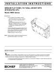 Chief Manufacturing MWC Series User's Manual