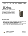 Chief Manufacturing FSD-4100 User's Manual