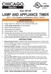 Chicago Electric 40148 User's Manual