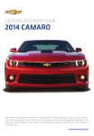 Chevrolet 2014 Camaro Coupe Get To Know Manual