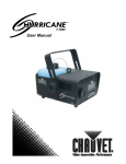 Chauvet HURRICANE 1100 User's Manual