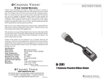 Channel Vision B-201 User's Manual