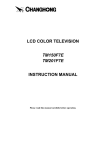 Changhong Electric TM150F7E User's Manual