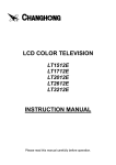 Changhong Electric LT1712E User's Manual