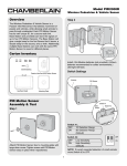 Chamberlain PIR2300R User's Manual