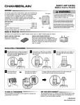 Chamberlain PILCEV Remote Lamp Control User's Manual