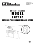 Chamberlain LM21XP User's Manual