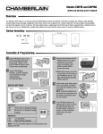 Chamberlain CWPIR Motion Alert Sensor User's Manual