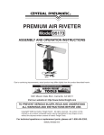 Central Pneumatic Premium Air Riveter User's Manual