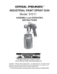 Central Pneumatic Paint Sprayer 91011 User's Manual