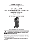 Central Pneumatic Air Compressor 94667 User's Manual