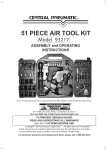 Central Pneumatic Air Compressor 93217 User's Manual