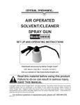 Central Pneumatic 99959 User's Manual