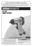 Central Pneumatic 93296 User's Manual