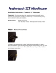 Celestron Feathertouch SCT Microfocuser User's Manual