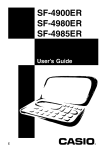 Casio SF-4985ER User's Manual
