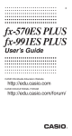 Casio fx-991ES PLUS User's Manual