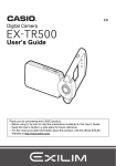 Casio EX-TR500 Owner's Manual