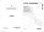Casio CTK-3400 Owner's Manual